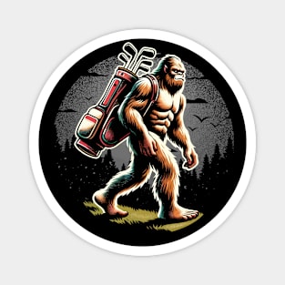 Golfing Bigfoot Magnet